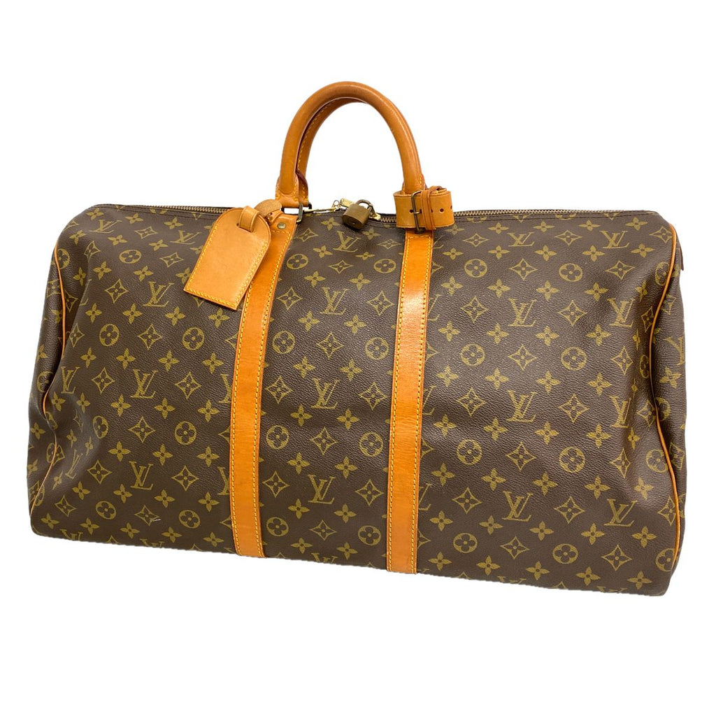 Louis Vuitton Boston Bag Monogram Keepall 55 Brown