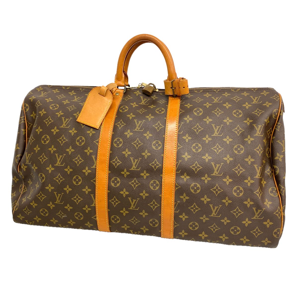 Louis Vuitton Boston Bag Monogram Keepall 55 Brown