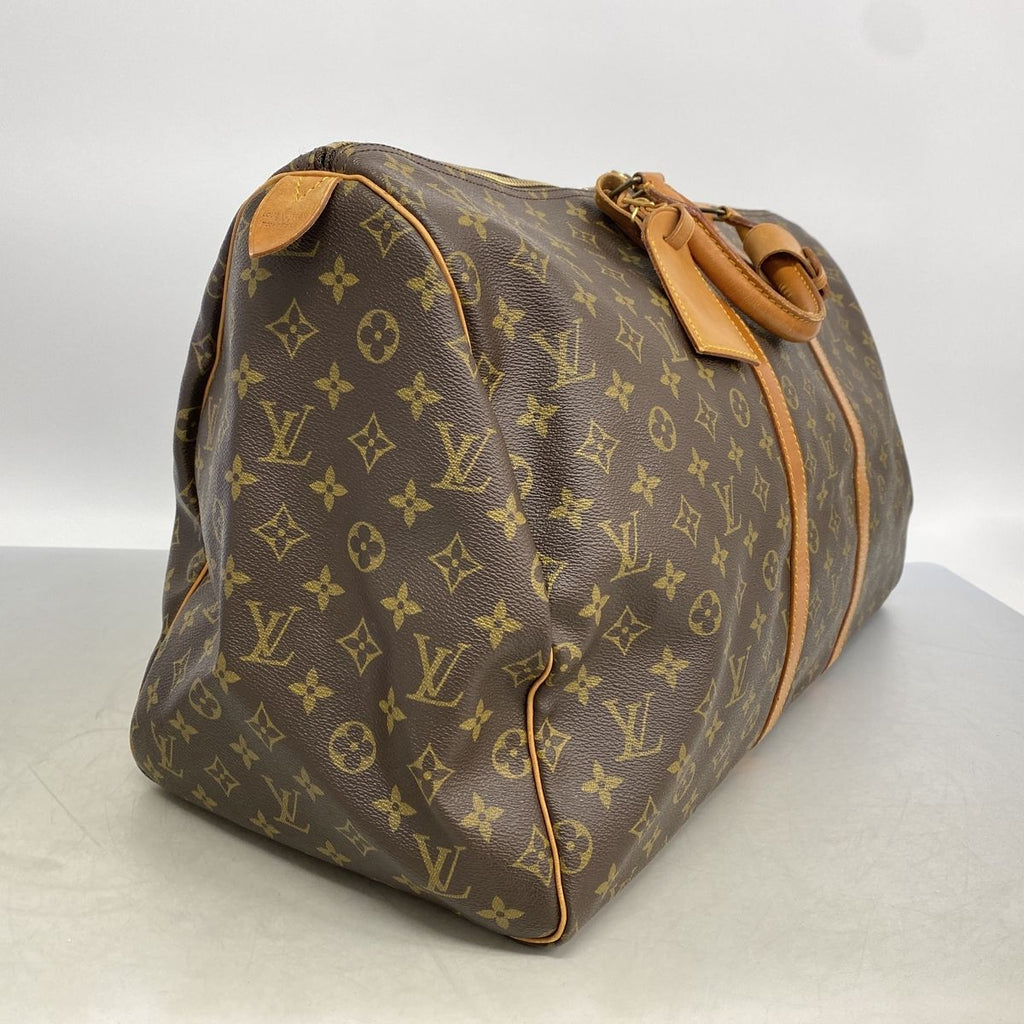 Louis Vuitton Boston Bag Monogram Keepall 55 Brown — view 2