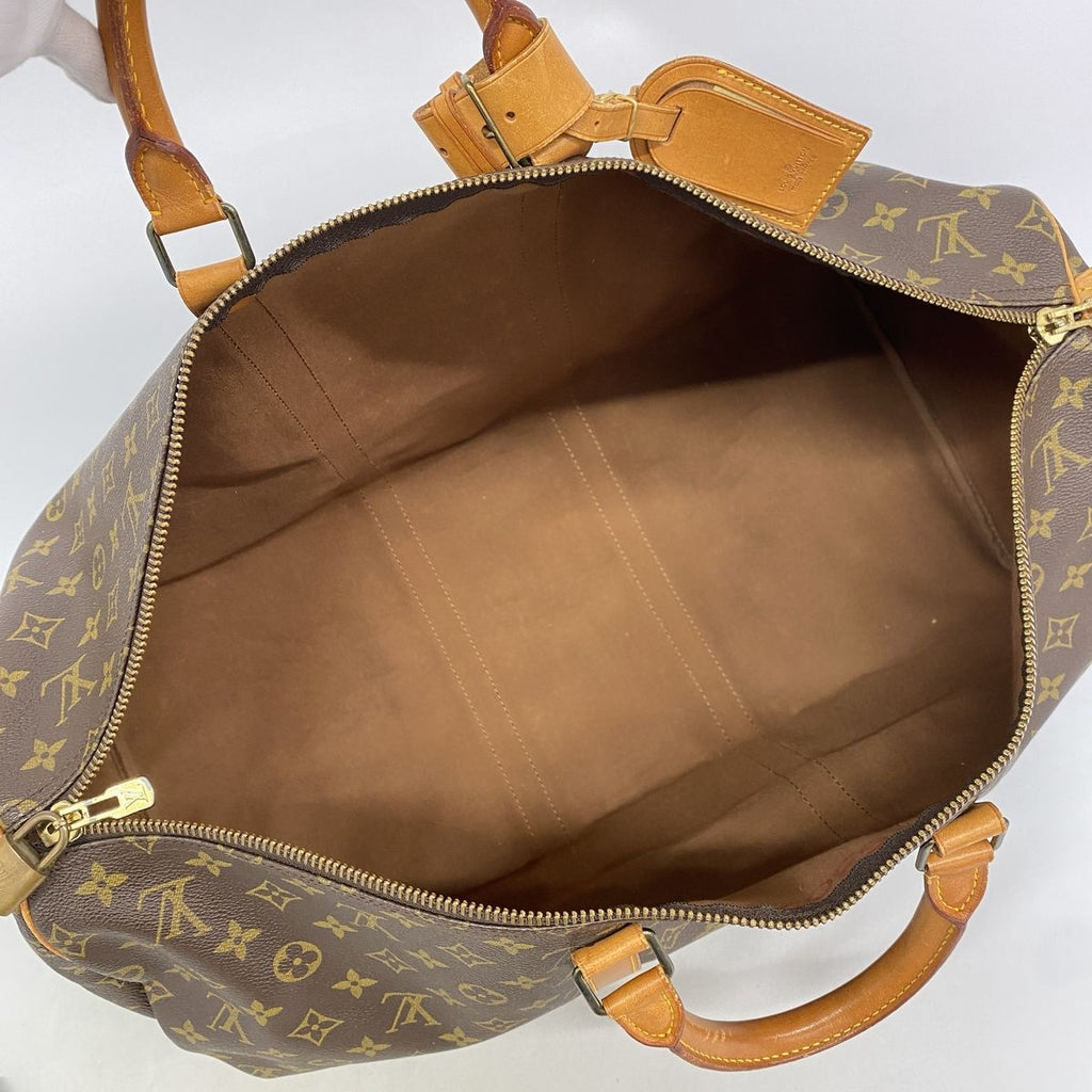 Louis Vuitton Boston Bag Monogram Keepall 55 Brown — view 4