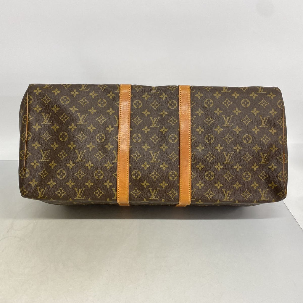 Louis Vuitton Boston Bag Monogram Keepall 55 Brown — view 3
