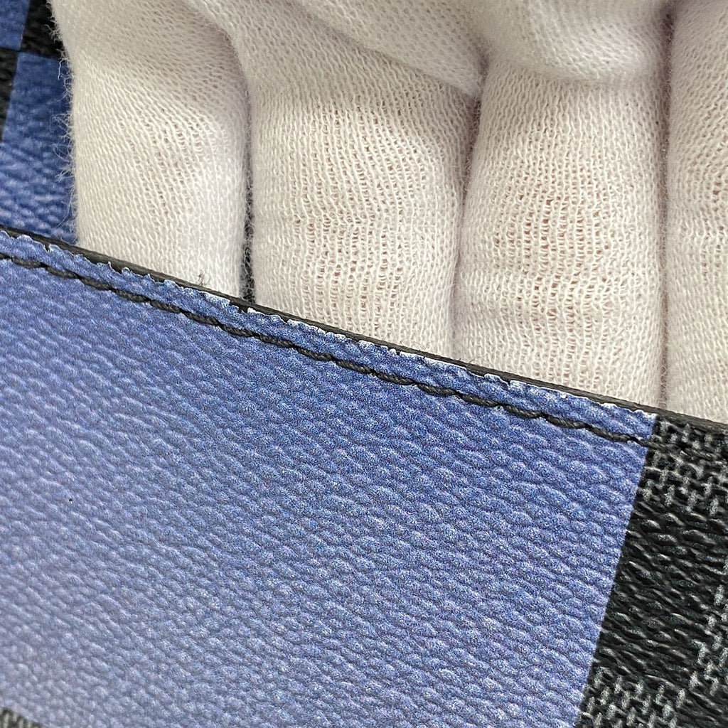 Louis Vuitton Shoulder Bag Damier Graphite Giant Alpha Messenger Black Blue — view 8