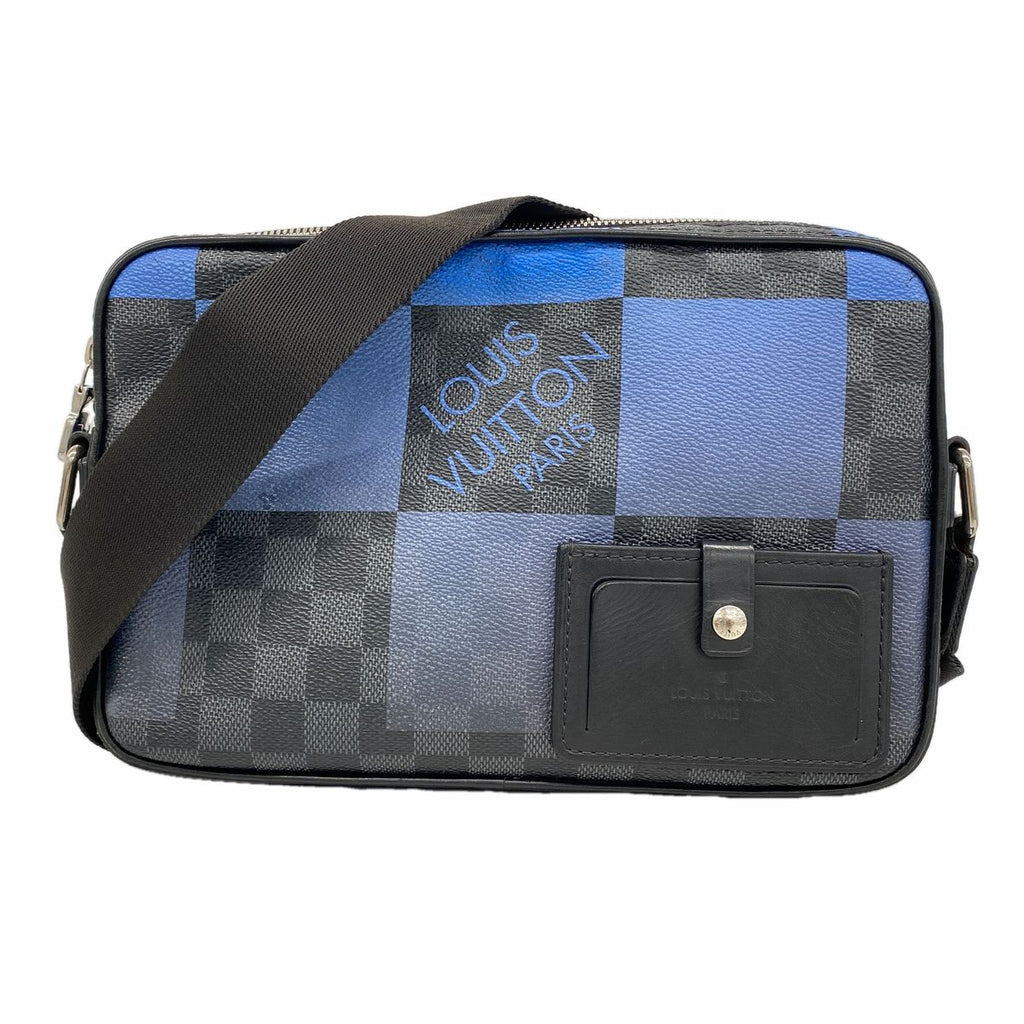 Louis Vuitton Shoulder Bag Damier Graphite Giant Alpha Messenger Black Blue