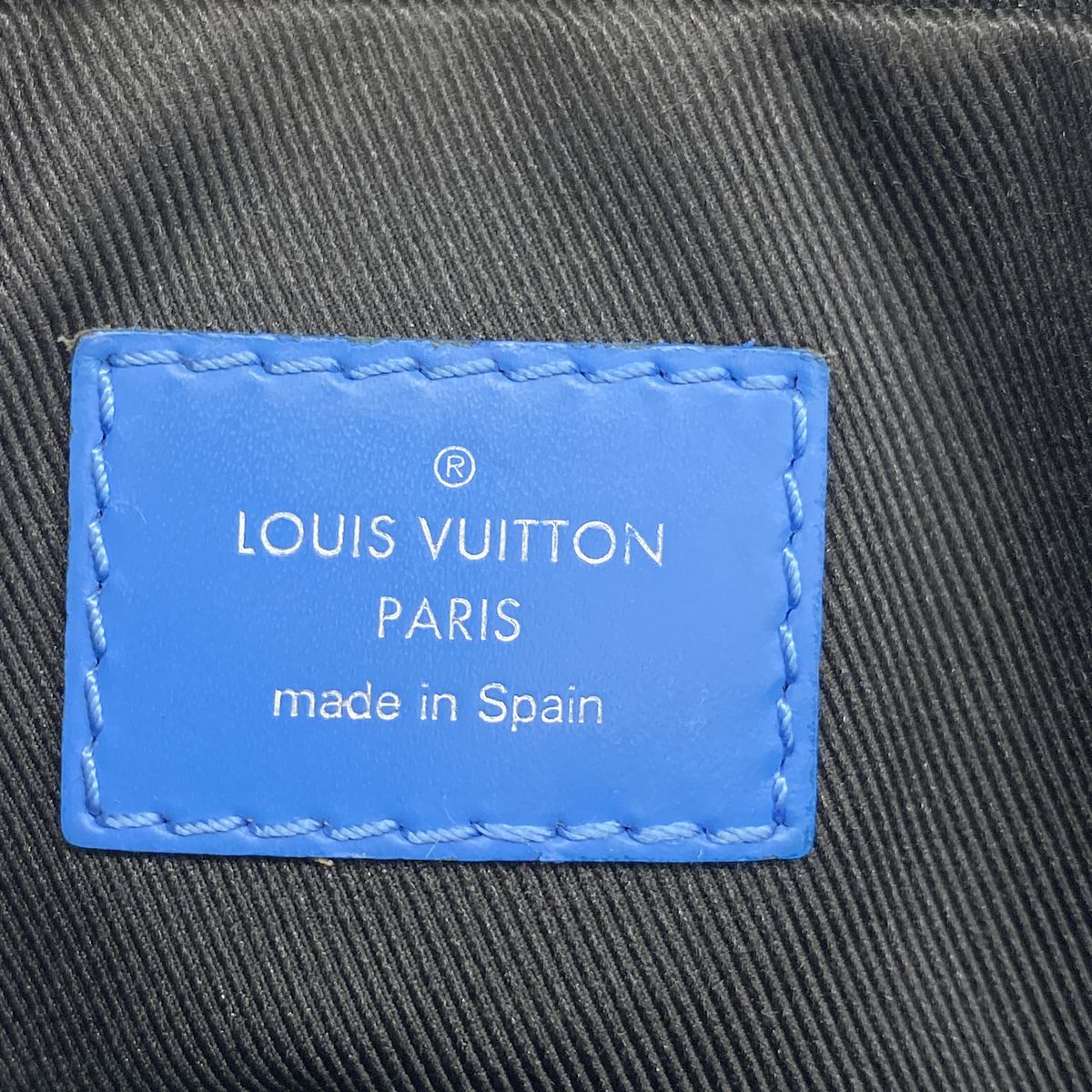 Louis Vuitton Shoulder Bag Damier Graphite Giant Alpha Messenger Black Blue — view 5