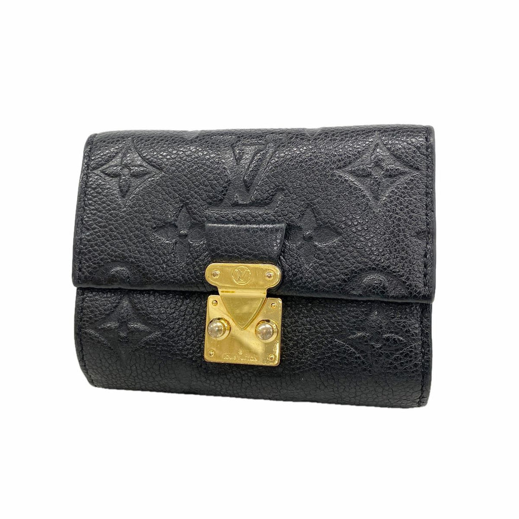 Louis Vuitton Trifold Wallet Monogram Empreinte Portefeuille Metis Compact Noir