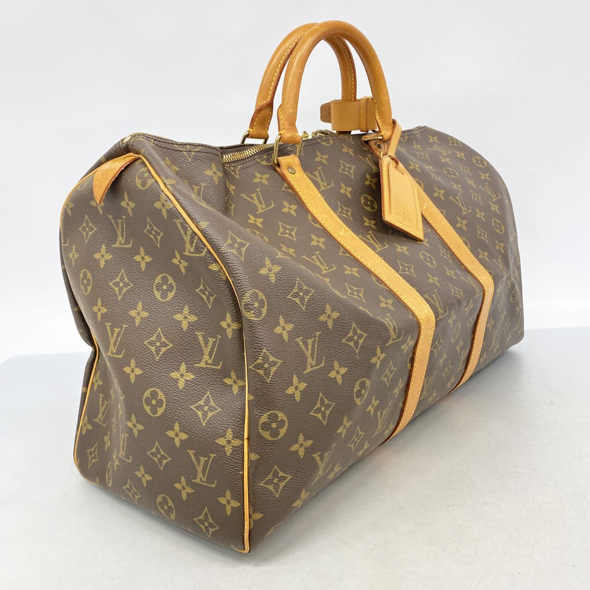 Louis Vuitton Boston Bag Monogram Keepall 50 Brown — view 2