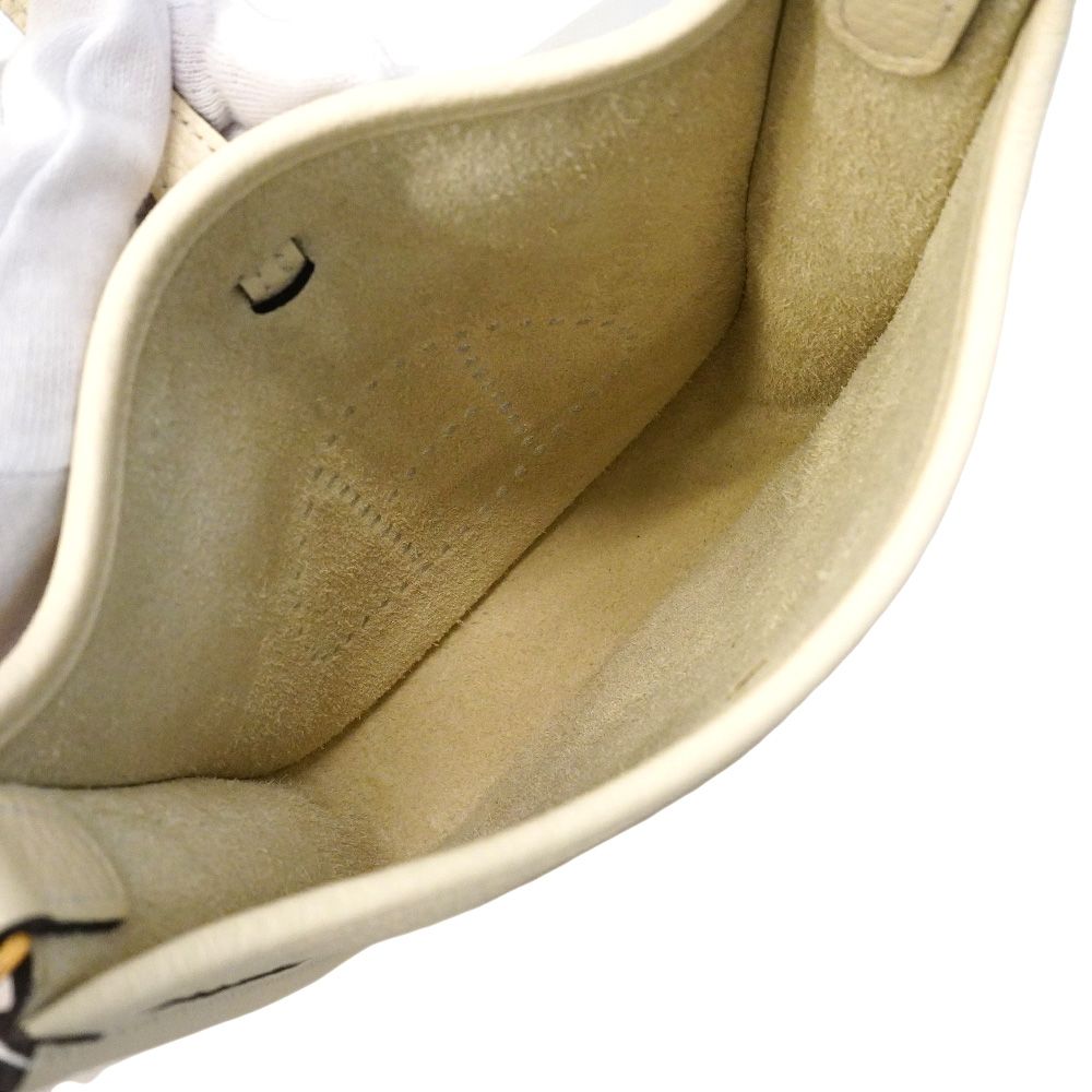 Hermes Shoulder Bag Evelyne TPM Taurillon Clemence Cream Gold — view 4