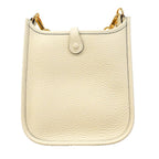 Hermes Shoulder Bag Evelyne TPM Taurillon Clemence Cream Gold — view 8