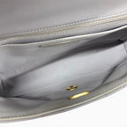 Chanel Shoulder Bag Gray Gold Quilted CC Logo Pearl Turnlock Chain — view 6