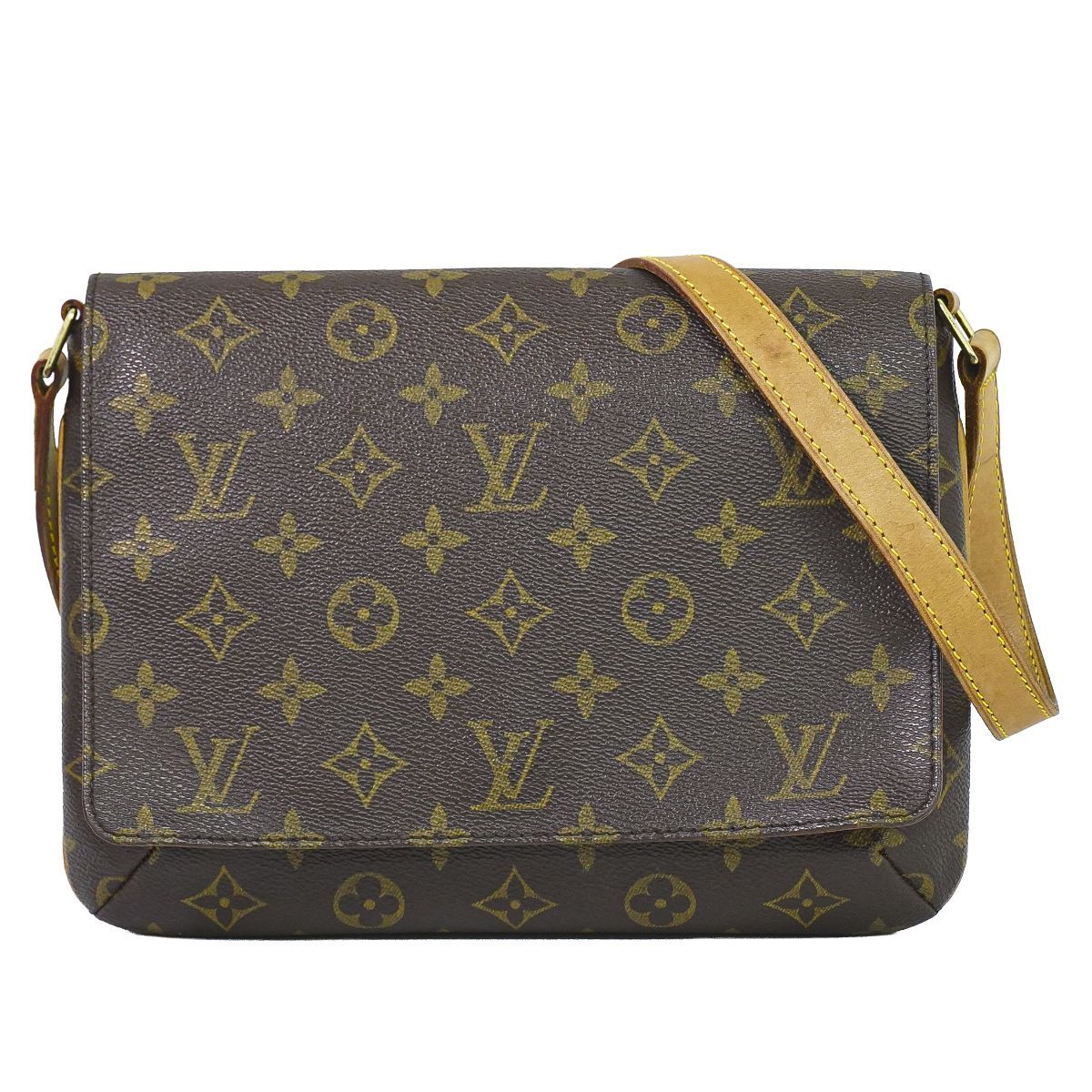 Louis Vuitton LV Musette Tango Short Monogram Shoulder Bag Brown