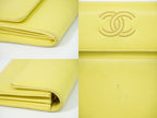 Chanel CC Logo Wallet Leather Yellow — view 6