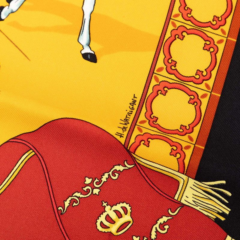 Hermes Carre 90 Real Escuela Andaluza Del Arte Royal Andalusian Equestrian Scarf — view 6