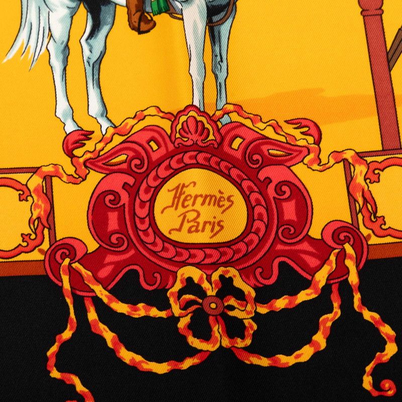 Hermes Carre 90 Real Escuela Andaluza Del Arte Royal Andalusian Equestrian Scarf — view 3
