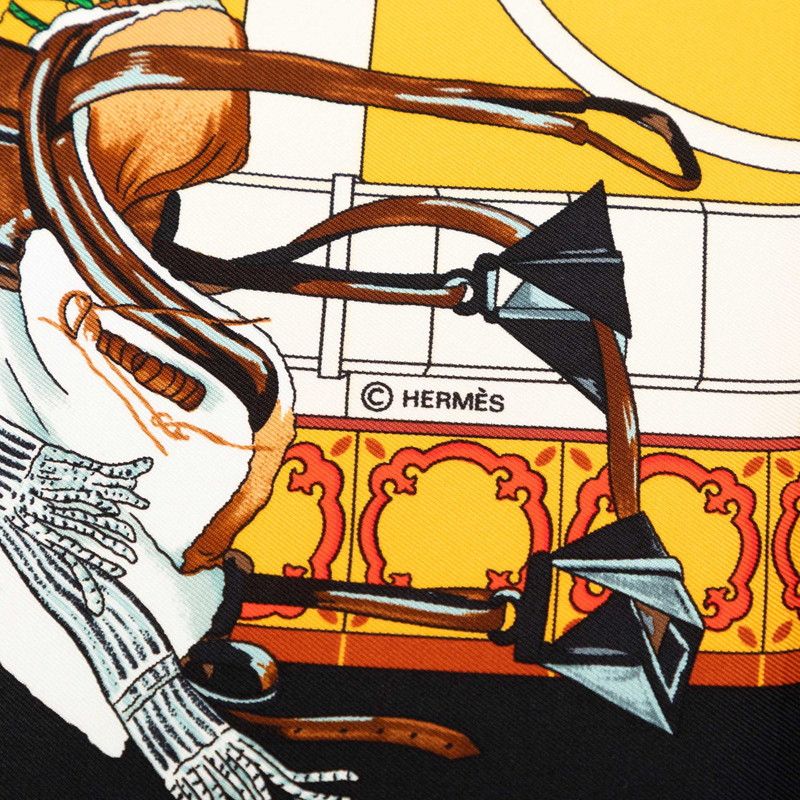 Hermes Carre 90 Real Escuela Andaluza Del Arte Royal Andalusian Equestrian Scarf — view 7