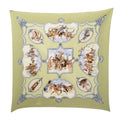 Hermes Pleated Carre les Chevaux Des Mogols Mughal Dynasty Horse Scarf Green