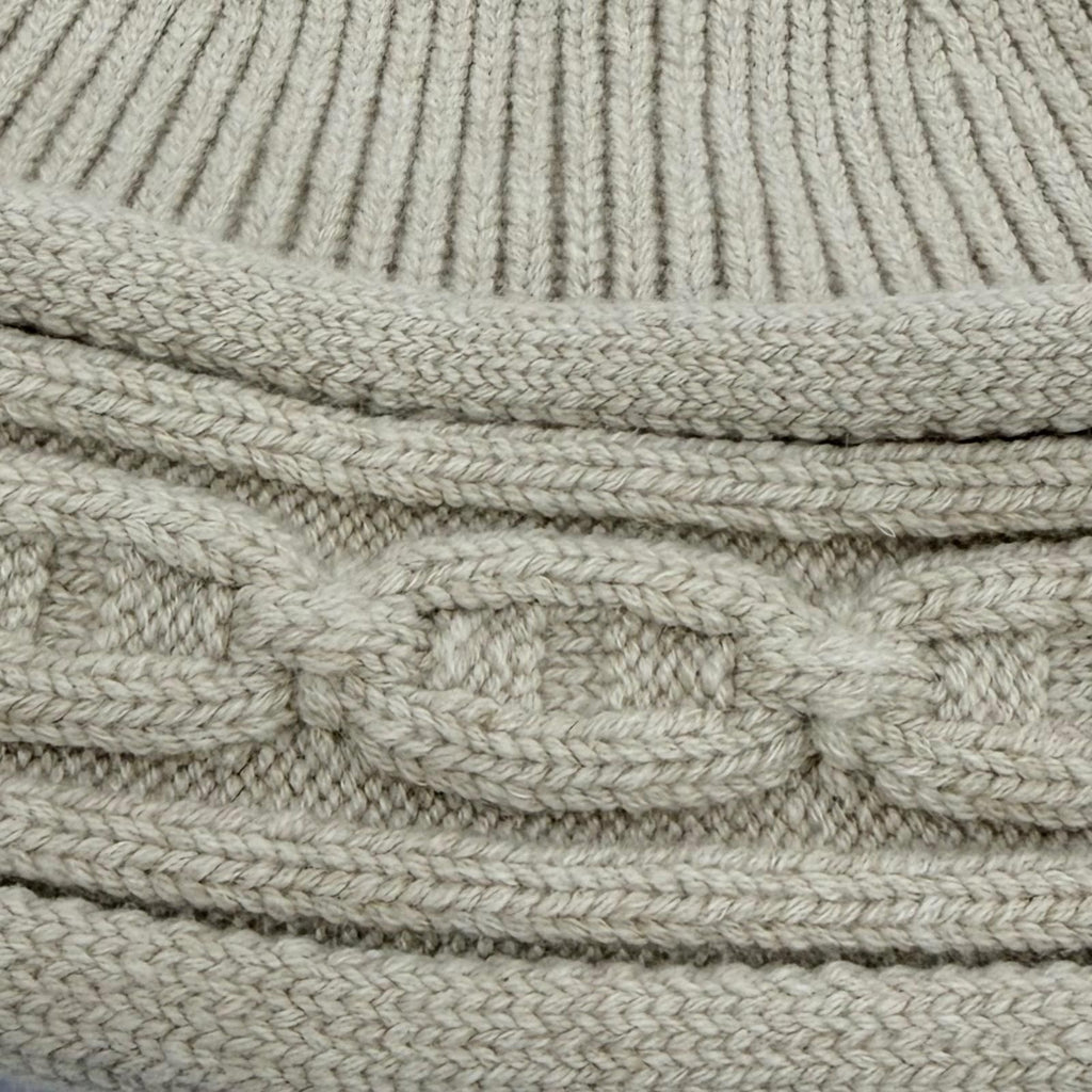 Hermes Heaven Twisted Cashmere Chaine D'ancre Beanie Knit Cap Beige Hat — view 7
