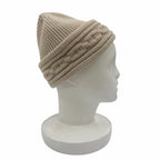 Hermes Heaven Twisted Cashmere Chaine D'ancre Beanie Knit Cap Beige Hat — view 5