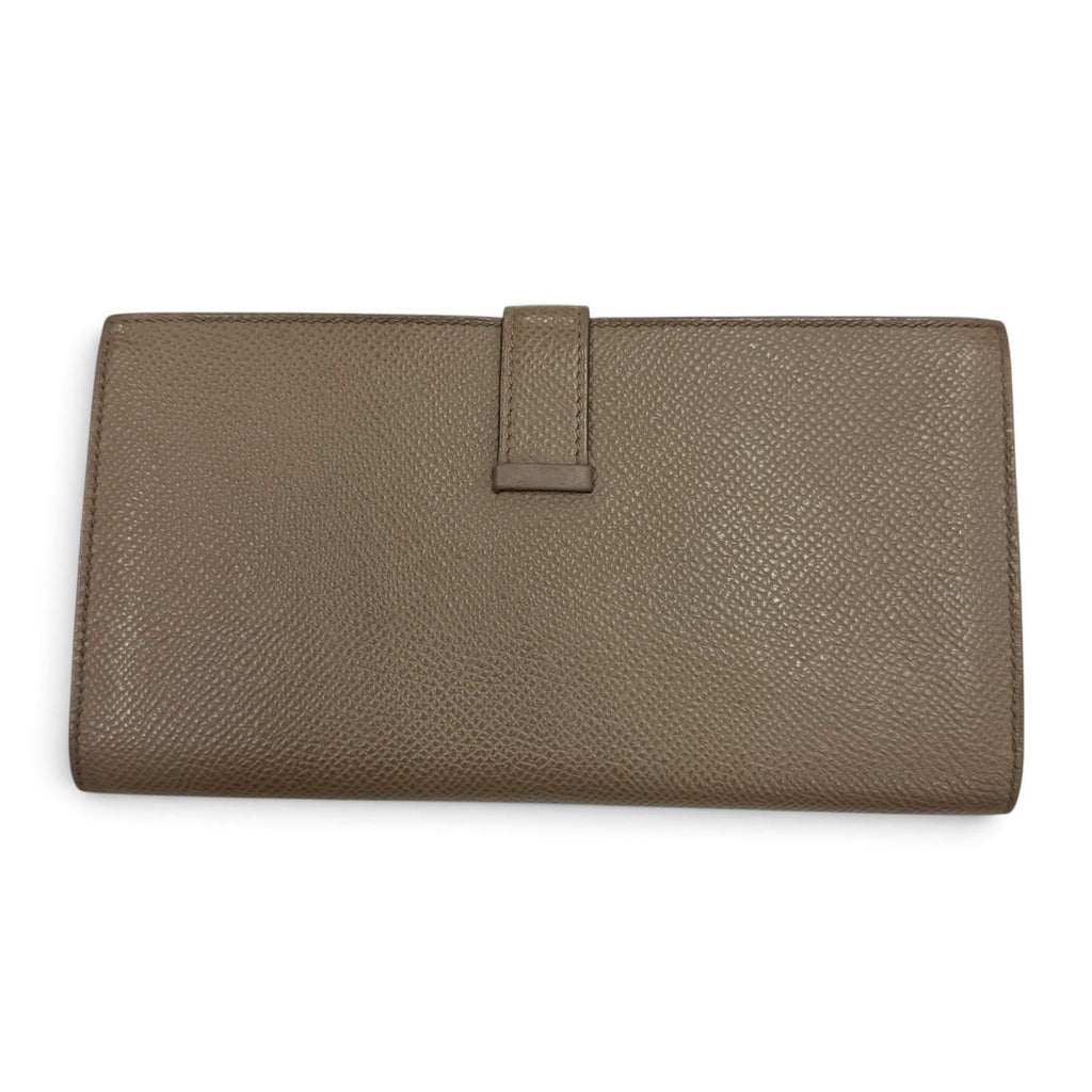 Hermes Bearn Soufflet Veau Epsom Taupe Gold Wallet — view 2