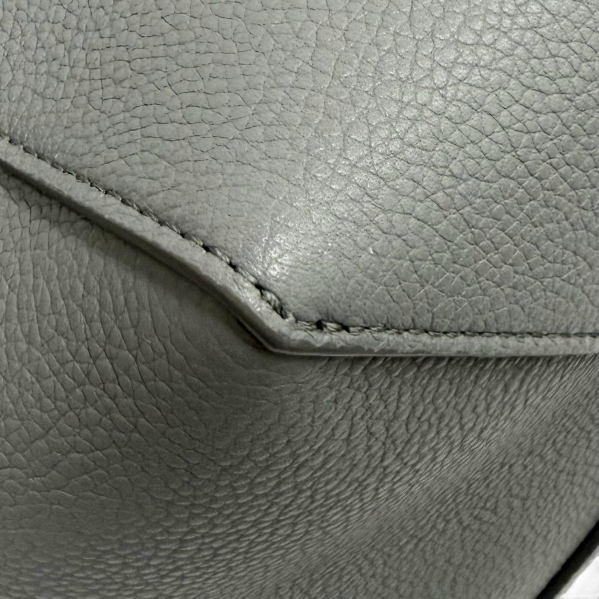 Celine Cabas Phantom Small Logo Soft Grain Calfskin Tote Bag Gray — view 7