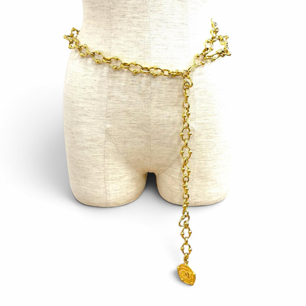 Chanel Vintage 23 CC Logo Chain Belt Gold — view 3