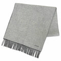 Hermes Recto Verso Cashmere 100% Logo Embroidery Fringe Bicolor Shawl Scarf