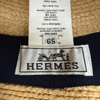 Hermes Silk Use Raffia Hat Natural 59 — view 7