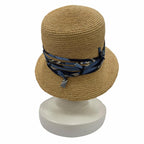 Hermes Silk Use Raffia Hat Natural 59 — view 3
