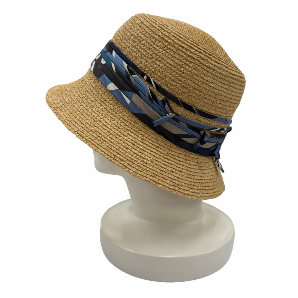 Hermes Silk Use Raffia Hat Natural 59 — view 2