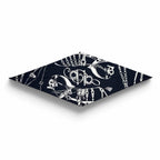 Hermes Rosange GM Royal Horse Tackle Cotton Marine Blue Turcan Diamond Scarf
