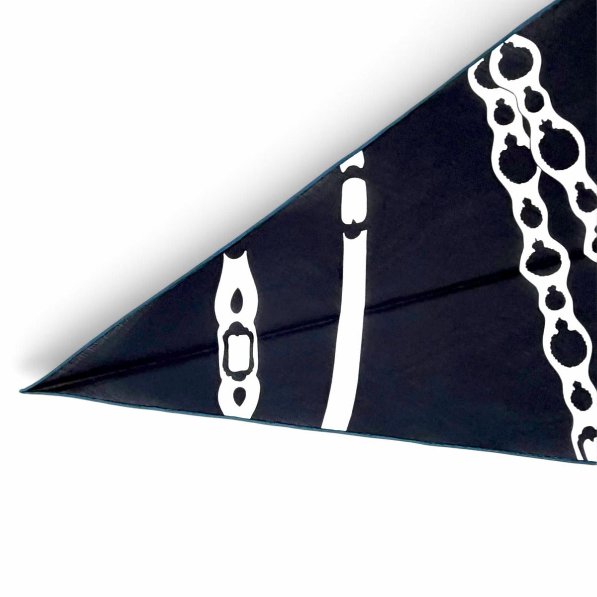 Hermes Rosange GM Royal Horse Tackle Cotton Marine Blue Turcan Diamond Scarf — view 4