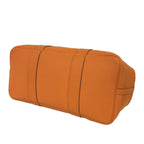 Hermes Garden Party MM Toile Officier Buffalo Leather Tote Bag Orange — view 8