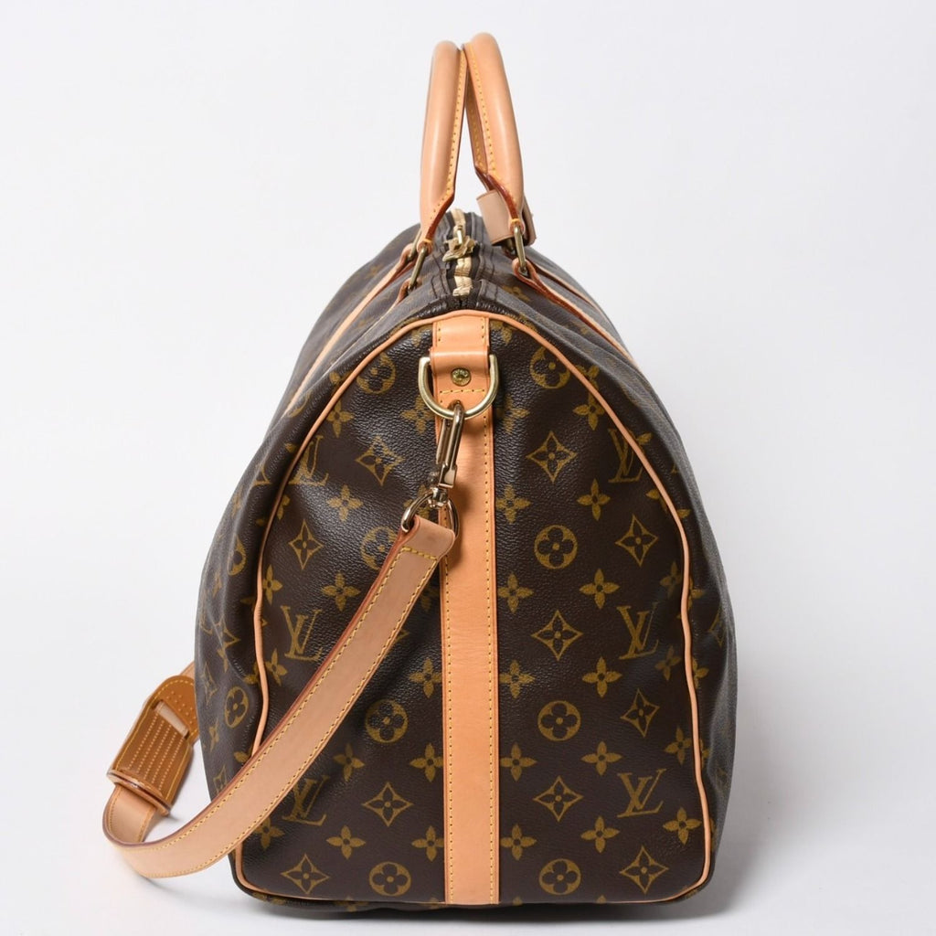 Louis Vuitton Monogram Keepall Bandouliere 50 Brown Boston Bag — view 4