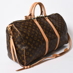 Louis Vuitton Monogram Keepall Bandouliere 50 Brown Boston Bag — view 3