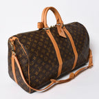 Louis Vuitton Monogram Keepall Bandouliere 50 Brown Boston Bag — view 3
