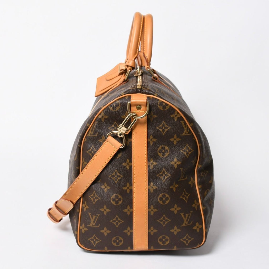 Louis Vuitton Monogram Keepall Bandouliere 50 Brown Boston Bag — view 4