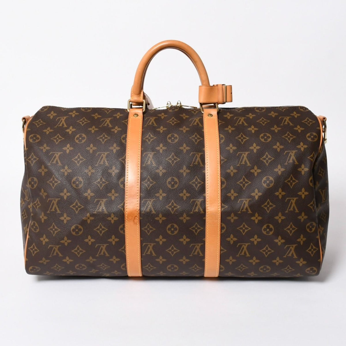Louis Vuitton Monogram Keepall Bandouliere 50 Brown Boston Bag — view 2