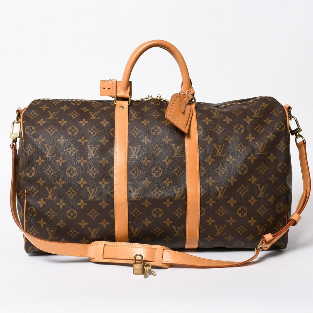 Louis Vuitton Monogram Keepall Bandouliere 50 Brown Boston Bag