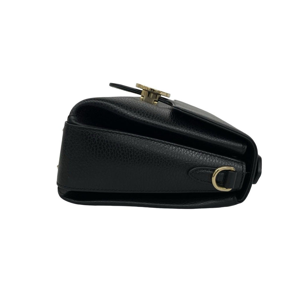 Gucci Interlocking G Leather 2-Way Chain Shoulder Bag Black — view 6