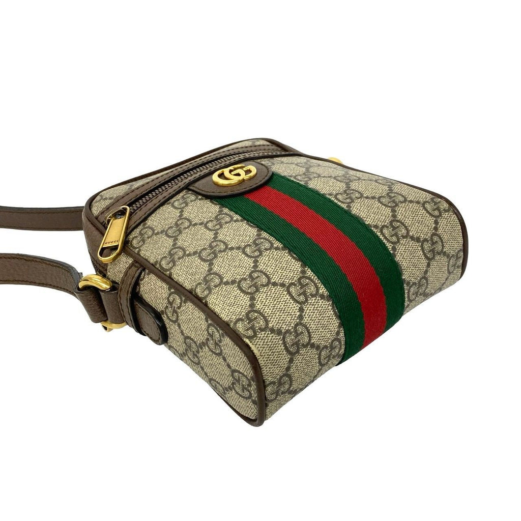 Gucci Ophidia Sherry Line GG Pattern Logo Leather Shoulder Bag Pochette Brown — view 7