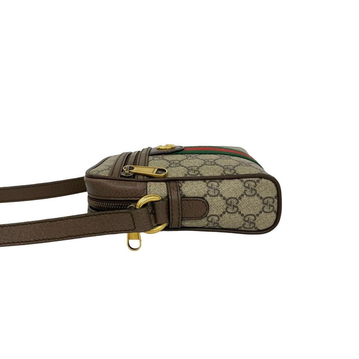 Gucci Ophidia Sherry Line GG Pattern Logo Leather Shoulder Bag Pochette Brown — view 5