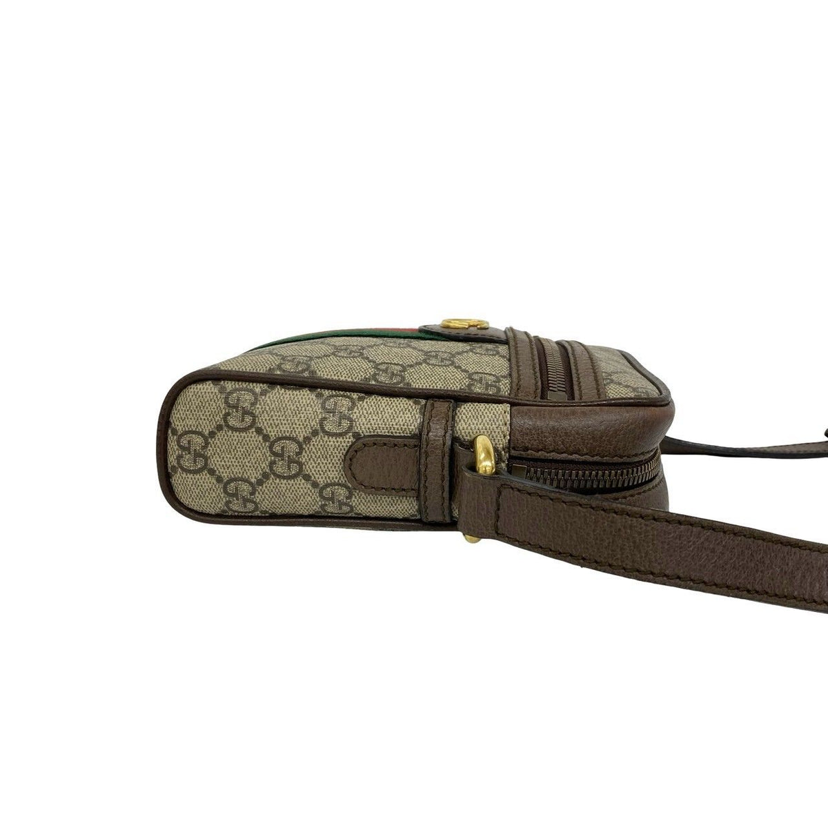Gucci Ophidia Sherry Line GG Pattern Logo Leather Shoulder Bag Pochette Brown — view 6