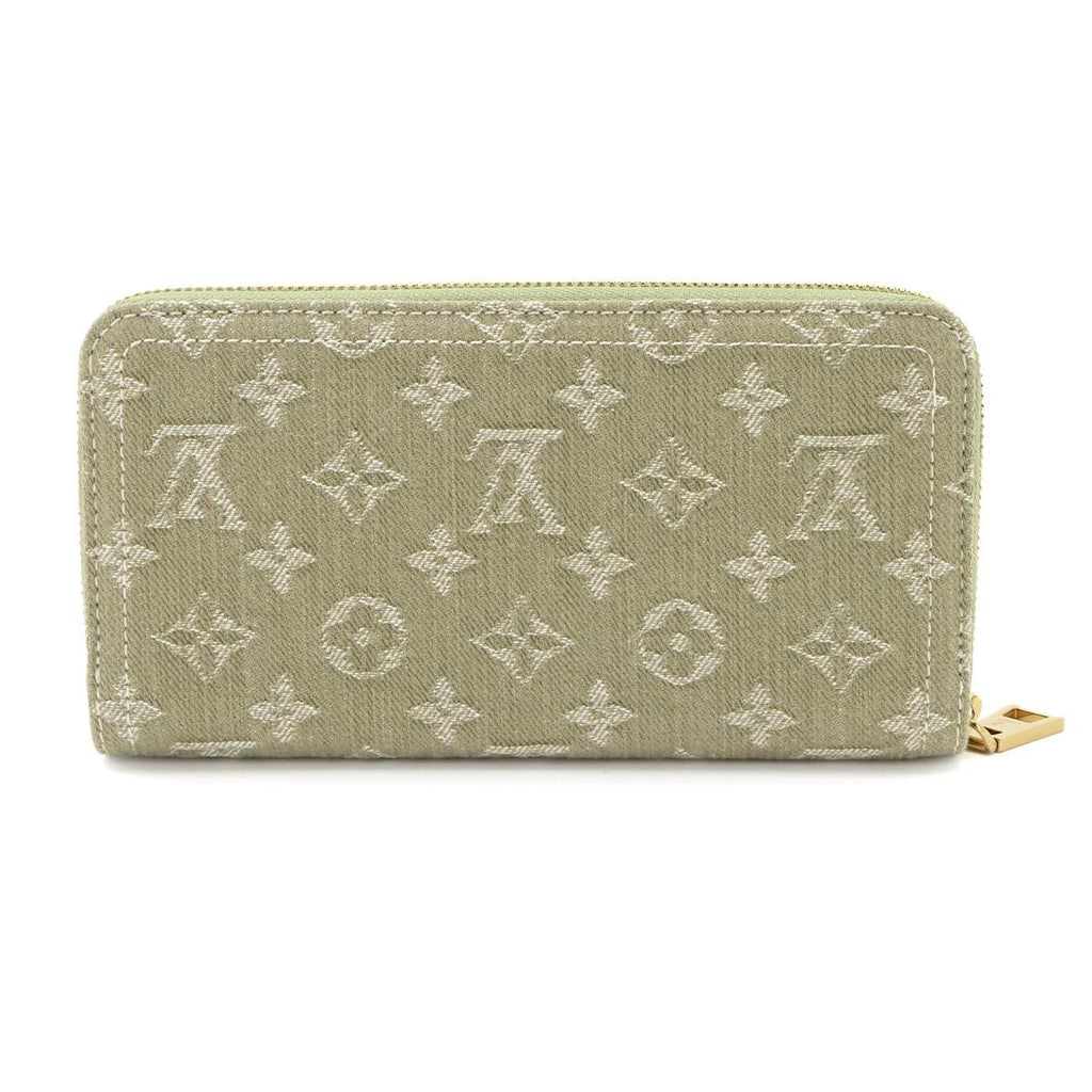 Louis Vuitton Monogram Denim Zippy Wallet Zip Around Khaki — view 3