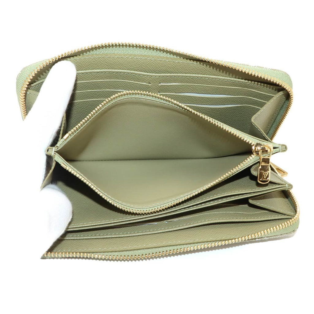 Louis Vuitton Monogram Denim Zippy Wallet Zip Around Khaki — view 7