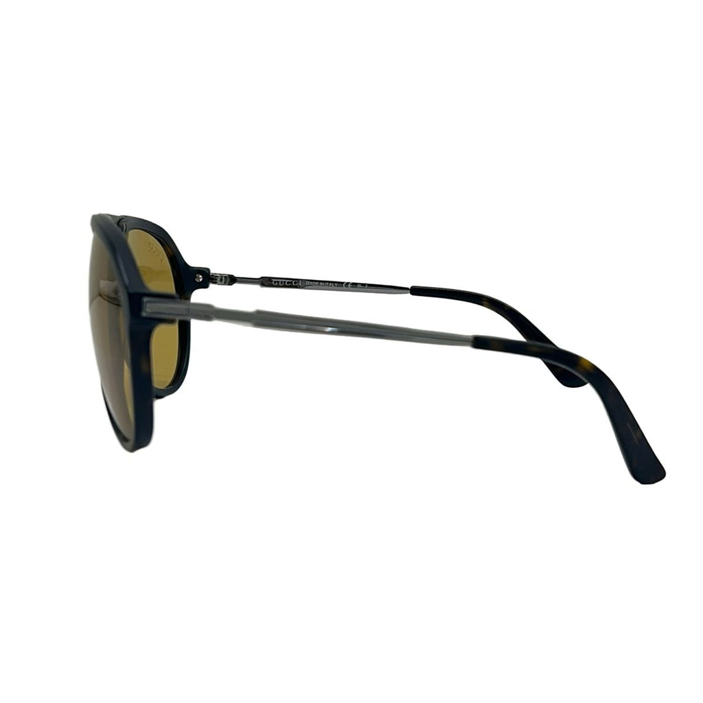 Gucci Sunglasses S Dark Yellow Black Multi Eyewear — view 2