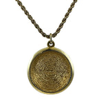 Dior Vintage Logo Pendant Coin Gold Plated Necklace — view 2