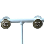 Chanel Earrings CC Logo Silver