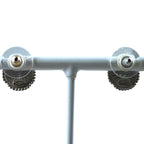 Chanel Earrings CC Logo Silver — view 3