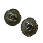 Chanel Earrings CC Logo Silver — view 4