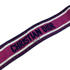 Dior Shoulder Strap Embroidery Bag Strap Canvas Leather Pink Black Gold — view 5