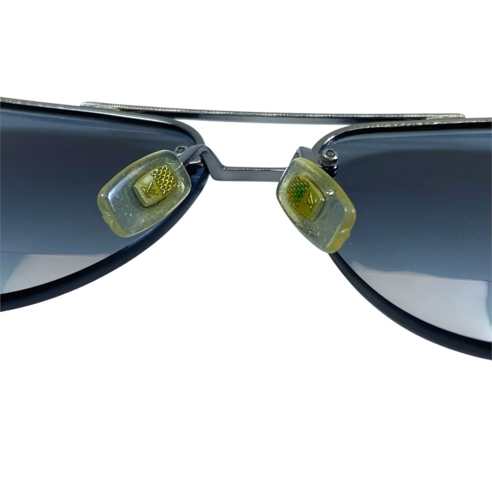 Louis Vuitton Sunglasses Soco Damier Teardrop Acetate Metal Blue Black Eyewear — view 6